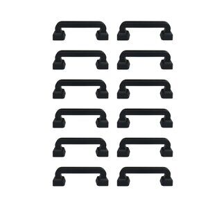 Black Drawer Cabinet  Handles Pulls 12 Pack, 4"